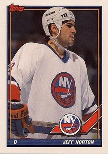 #243 Jeff Norton - New York Islanders - 1991-92 Topps Hockey