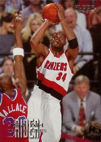 #243 Isaiah Rider - Portland Trail Blazers - 1996-97 Fleer Basketball