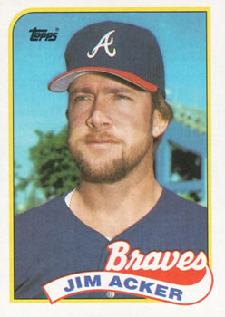 #244 Jim Acker - Atlanta Braves - 1989 Topps Baseball