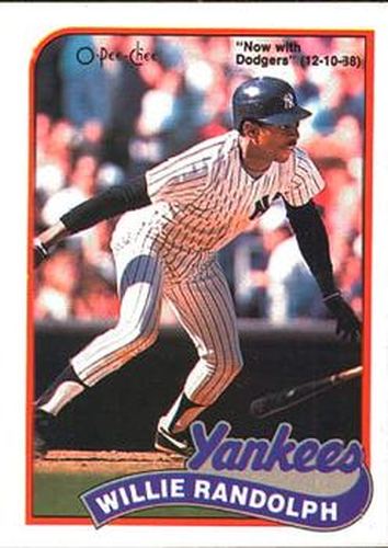 #244 Willie Randolph - Los Angeles Dodgers - 1989 O-Pee-Chee Baseball