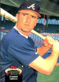 #244 Tommy Gregg - Atlanta Braves - 1992 Stadium Club Baseball