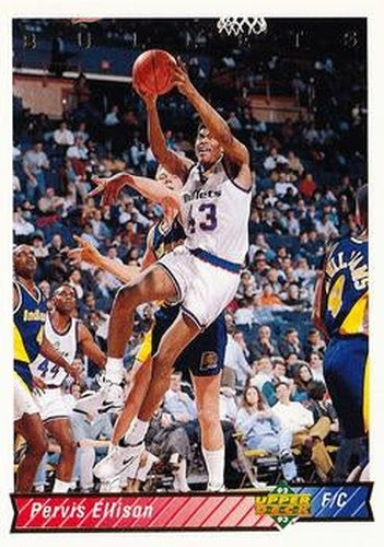 #244 Pervis Ellison - Washington Bullets - 1992-93 Upper Deck Basketball