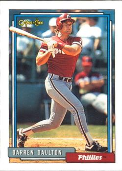#244 Darren Daulton - Philadelphia Phillies - 1992 O-Pee-Chee Baseball