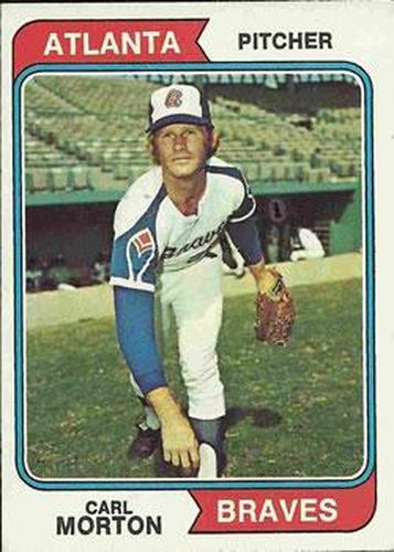 #244 Carl Morton - Atlanta Braves - 1974 Topps Baseball