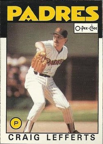 #244 Craig Lefferts - San Diego Padres - 1986 O-Pee-Chee Baseball