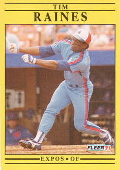 #244 Tim Raines - Montreal Expos - 1991 Fleer Baseball