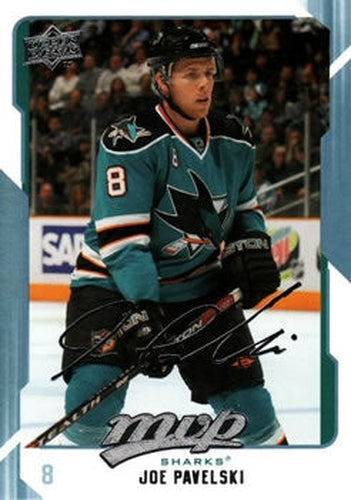 #244 Joe Pavelski - San Jose Sharks - 2008-09 Upper Deck MVP Hockey