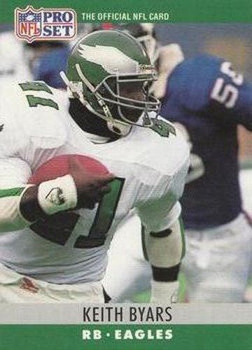 245 Keith Byars - Philadelphia Eagles - 1990 Pro Set Football – Isolated  Cards