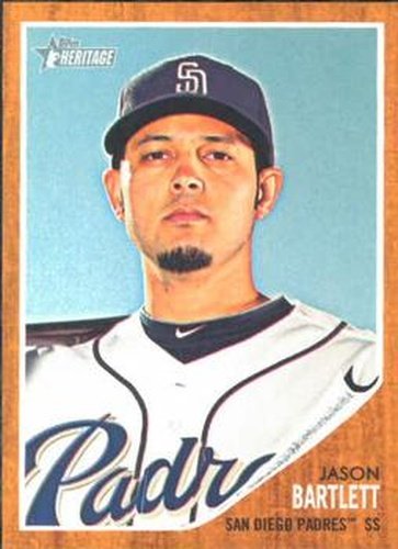 #245 Jason Bartlett - San Diego Padres - 2011 Topps Heritage Baseball