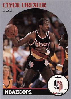 #245 Clyde Drexler - Portland Trail Blazers - 1990-91 Hoops Basketball