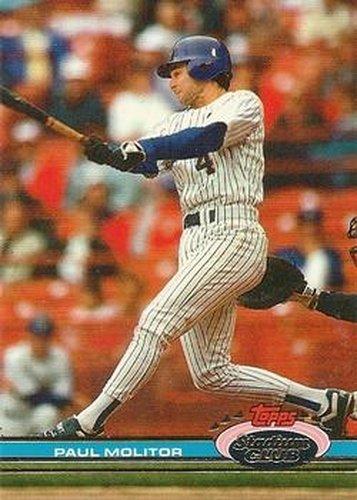 #245 Paul Molitor - Milwaukee Brewers - 1991 Stadium Club Baseball