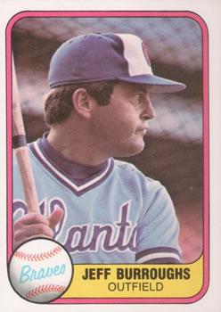 #245 Jeff Burroughs - Atlanta Braves - 1981 Fleer Baseball