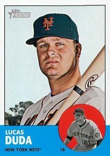 #245 Lucas Duda - New York Mets - 2012 Topps Heritage Baseball