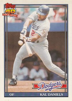 #245 Kal Daniels - Los Angeles Dodgers - 1991 O-Pee-Chee Baseball