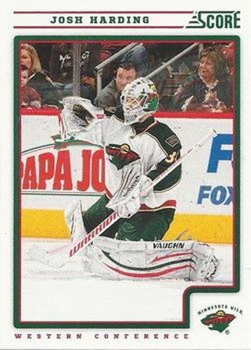 #245 Josh Harding - Minnesota Wild - 2012-13 Score Hockey