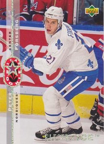 #245 Peter Forsberg - Quebec Nordiques - 1994-95 Upper Deck Hockey - Electric Ice
