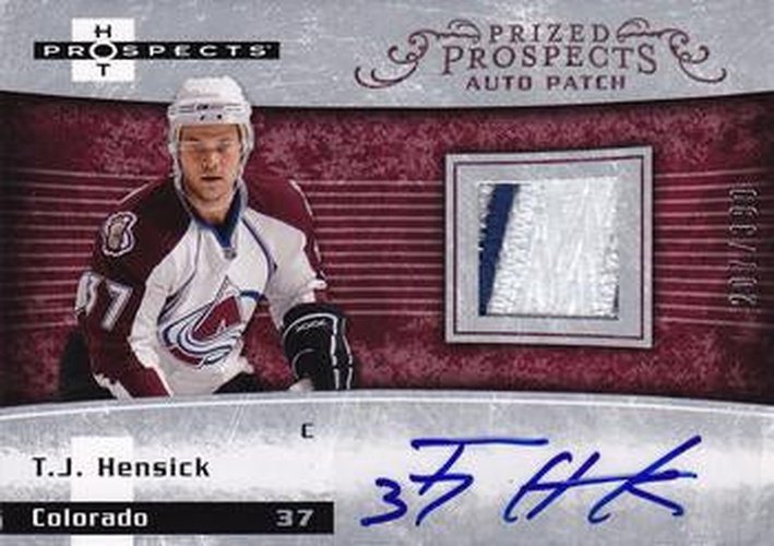#247 T.J. Hensick - Colorado Avalanche - 2007-08 Fleer Hot Prospects Hockey