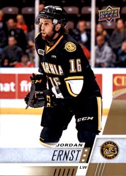 #247 Jordan Ernst - Sarnia Sting - 2017-18 Upper Deck CHL Hockey