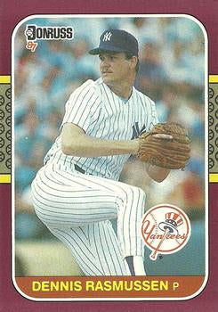 #247 Dennis Rasmussen - New York Yankees - 1987 Donruss Opening Day Baseball