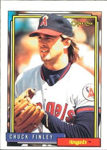 #247 Chuck Finley - California Angels - 1992 O-Pee-Chee Baseball