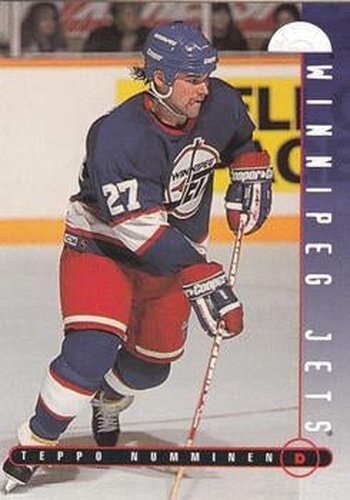 #247 Teppo Numminen - Winnipeg Jets - 1995-96 Leaf Hockey