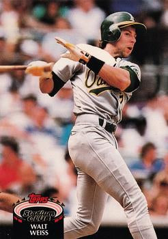 248 Walt Weiss - Oakland Athletics - 1992 Stadium Club Baseball – Isolated  Cards