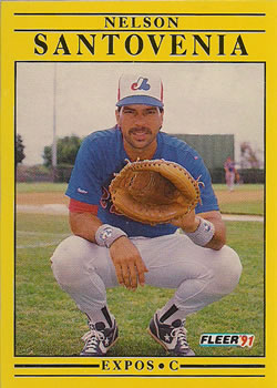 #248 Nelson Santovenia - Montreal Expos - 1991 Fleer Baseball