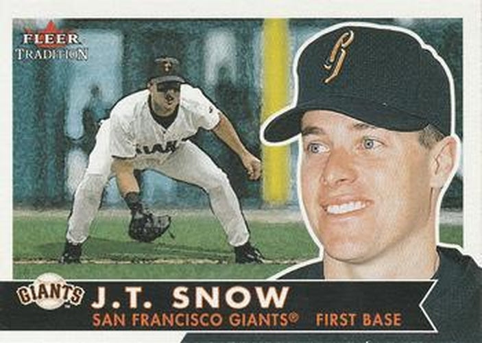 J.T. SNOW San Francisco Giants 2001 Majestic Throwback Baseball