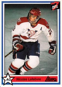 #248 Nicolas Lefebvre - Victoriaville Tigres - 1990-91 7th Inning Sketch QMJHL Hockey