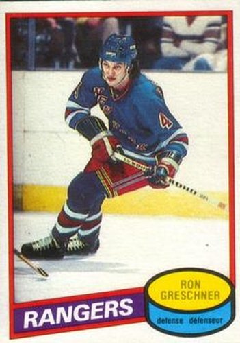 #248 Ron Greschner - New York Rangers - 1980-81 O-Pee-Chee Hockey