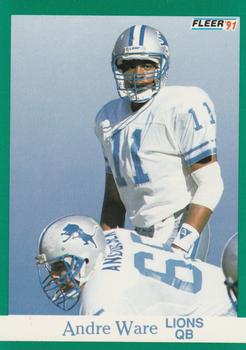 248 Andre Ware - Detroit Lions - 1991 Fleer Football – Isolated Cards