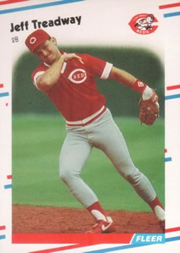 #249 Jeff Treadway - Cincinnati Reds - 1988 Fleer Baseball