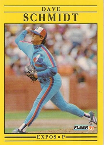 #249 Dave Schmidt - Montreal Expos - 1991 Fleer Baseball