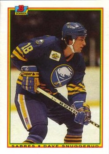 #249 Dave Snuggerud - Buffalo Sabres - 1990-91 Bowman Hockey