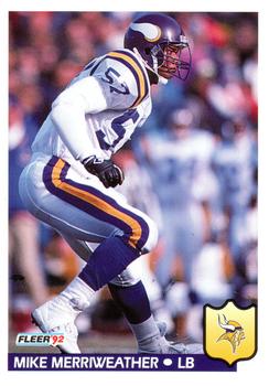 #249 Mike Merriweather - Minnesota Vikings - 1992 Fleer Football