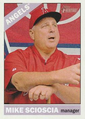 #249 Mike Scioscia - Los Angeles Angels - 2015 Topps Heritage Baseball