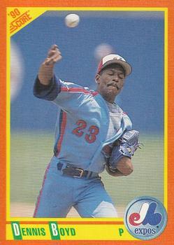 #24T Dennis Boyd - Montreal Expos - 1990 Score Rookie & Traded Baseball