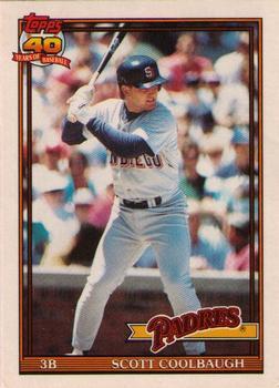 #24T Scott Coolbaugh - San Diego Padres - 1991 Topps Traded Baseball