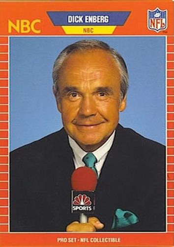 #24 Dick Enberg - 1989 Pro Set Football - Announcers