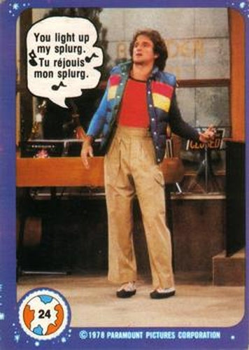 #24 _ You Light Up My Splurg._ - 1978 O-Pee-Chee Mork & Mindy