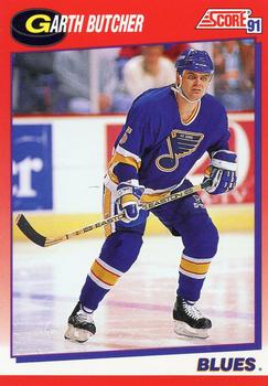 #24 Garth Butcher - St. Louis Blues - 1991-92 Score Canadian Bilingual Hockey