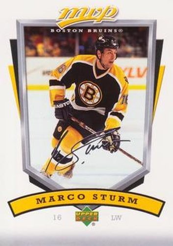 #24 Marco Sturm - Boston Bruins - 2006-07 Upper Deck MVP Hockey