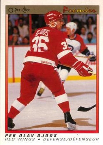 #24 Per Djoos - Detroit Red Wings - 1990-91 O-Pee-Chee Premier Hockey