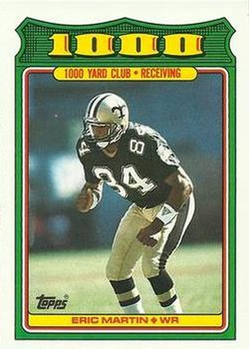 #24 Eric Martin - New Orleans Saints - 1988 Topps Football - 1000 Yard Club