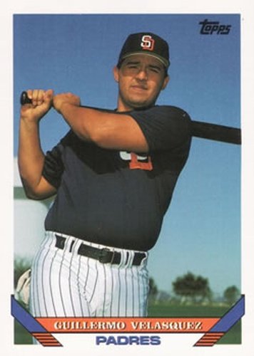 #724 Guillermo Velasquez - San Diego Padres - 1993 Topps Baseball