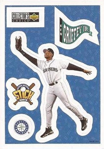 #24 Ken Griffey Jr. - Seattle Mariners - 1997 Collector's Choice Baseball - Stick'Ums