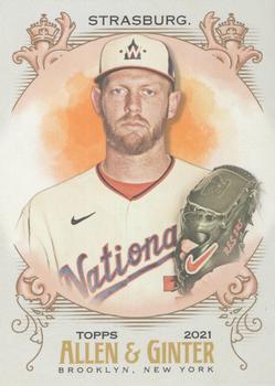 #24 Stephen Strasburg - Washington Nationals - 2021 Topps Allen & Ginter Baseball