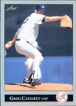 #24 Greg Cadaret - New York Yankees - 1992 Leaf Baseball