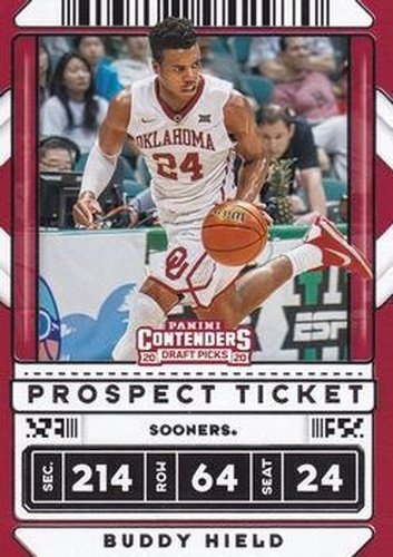 #24b Buddy Hield - Oklahoma Sooners - 2020 Panini Contenders Draft Picks Basketball