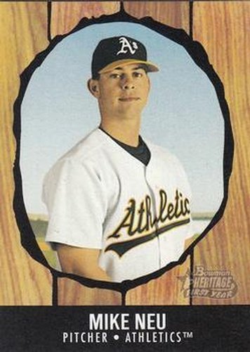 #250 Mike Neu - Oakland Athletics - 2003 Bowman Heritage Baseball